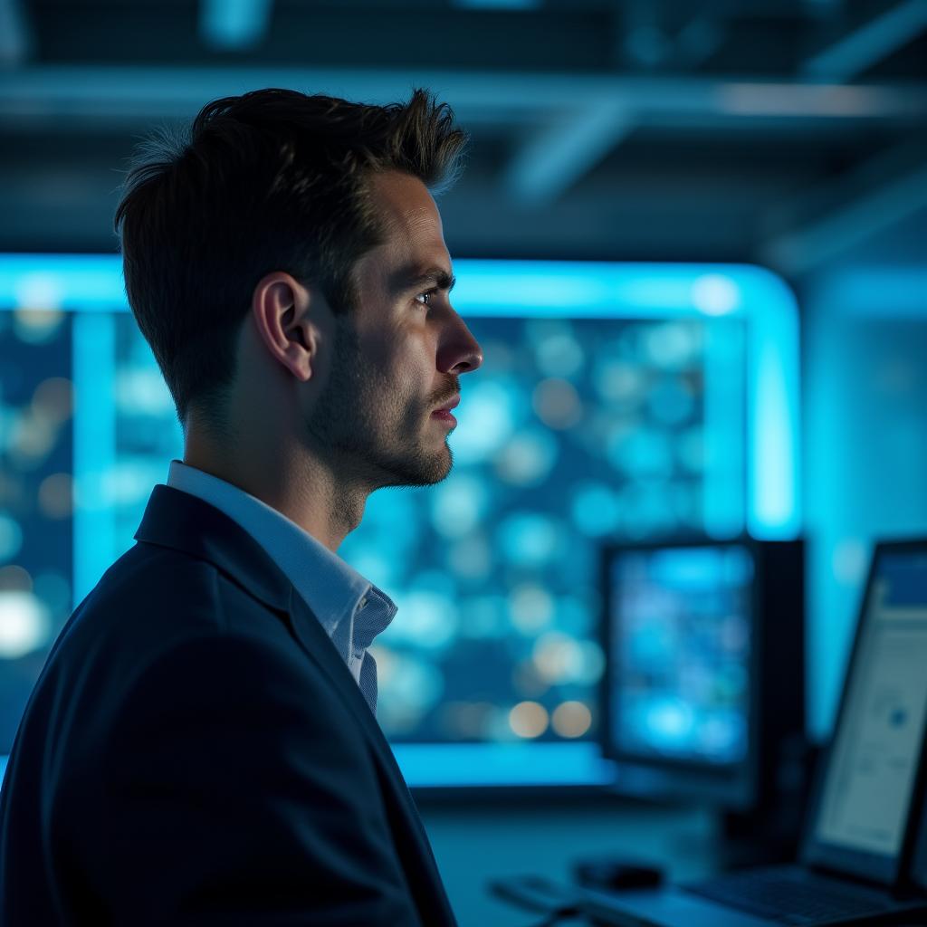 Główny inżynier AI podczas pracy